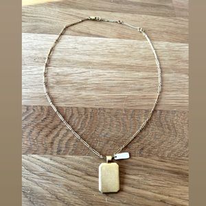 COPY - Brass Madewell Dog Tag Necklace in Brass - Unworn